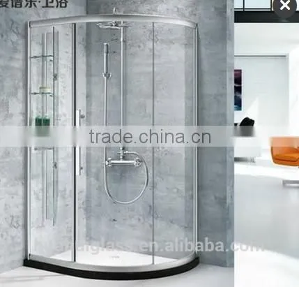 Custom Simple Round Tempered Glass Shower Door photo-3