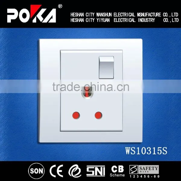 POKA 15A Single Switch and Socket Power Outlet
