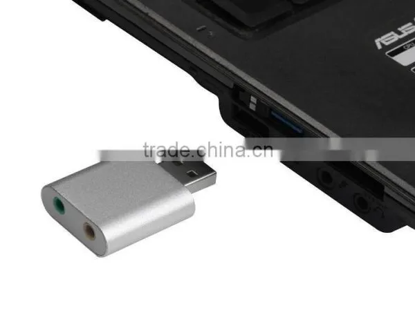 USB External Stereo 7.1 Channel Sound Card Adapter With 3.5mm Aux Out Plug and Play photo-2
