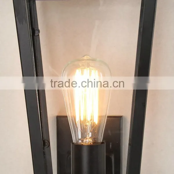 Hot Selling Outdoor Wall Lamps E27 Glass Aged Stell Wall Lamps photo-6