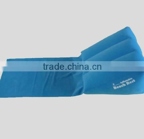 Inflatable Medge Beach Cushion, Inflatable Flock PVC Beach Cushion, Inflatable Seat Cushion photo-4
