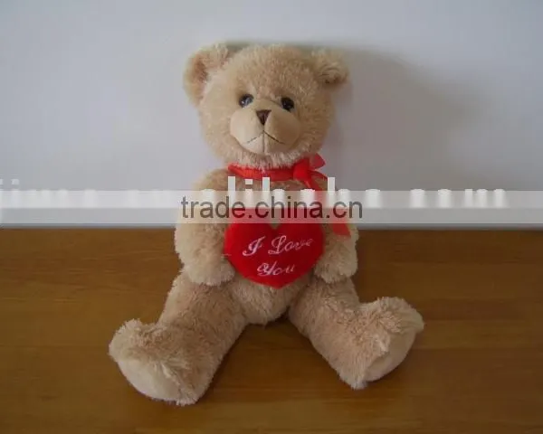 JM6622 Plush Teddy Bear With Heart for Valentine's Day