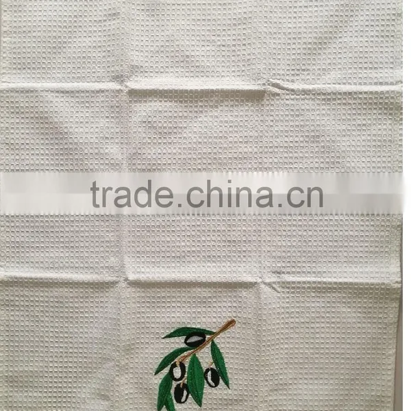 Factory Price White Cotton Dish Towel Whole Sale Custom Design Tea Towel Tea Towel