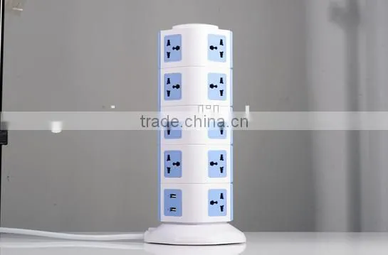 Tower Protected Extension Socket With Main Switch Indicator and Surge Indicators, Power Converter, Electric Socket photo-2