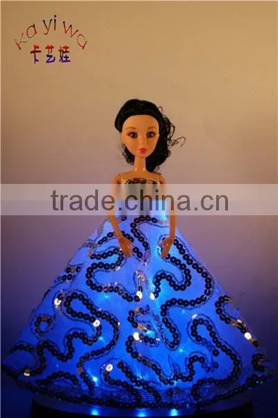 White Belly Dance Dress / Long Ballroom Dress / LED Tutu Skirt photo-2