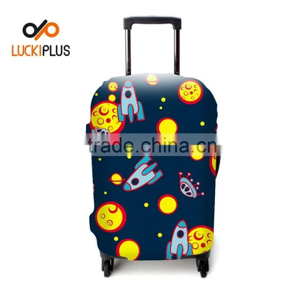 Luckiplus Elastic Transfer Printed Trolley Case Cover Unique Technology Luggage Cover photo-5