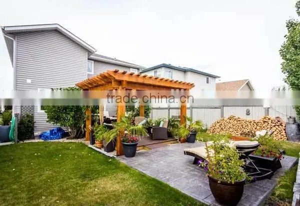 Recycled Backyard Outside Hollow Composite Wood Decking Wpc Decking Retractable Pergola photo-4