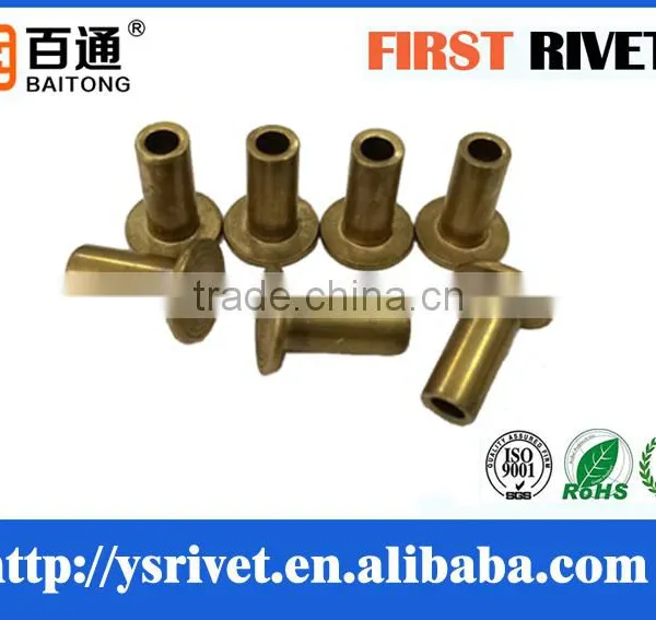5mmx11mm Flat Head Brass Tubular Rivet photo-4