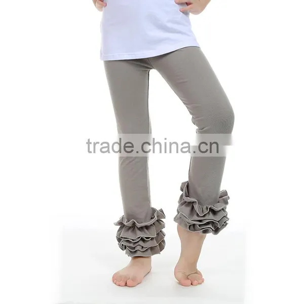 High Quality Wholesale Girls Leggings Wholsale Boutique Toddlers Cotton Tight Leggings Kid's Ruffle Pants Leggings photo-5
