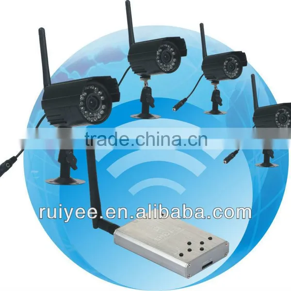 RY-001 2.4G 4 X CHS Wireless DIGITAL Camera Surveilance system PC IP Nanney cam system