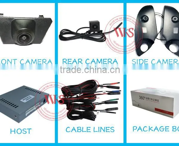 Bird View 360 Degree Car Security Camera System With Moving Guide Line photo-2