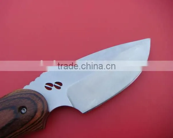 OEM 8Cr13Mov Blade Survival Knife With Color Wood Hanlde photo-2