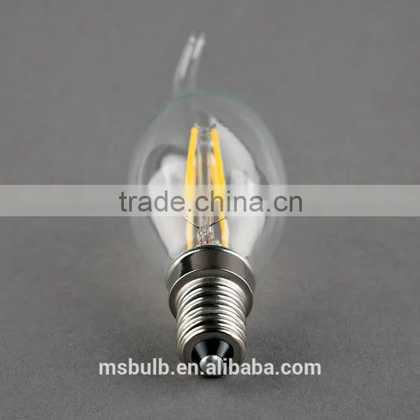 Haining Mingshuai Vintage LED Filament Candle C35 Full Glass Flame Light Source 4W E14 110V photo-4