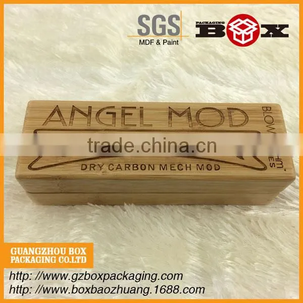 2 Boards Bamboo Box With Laser-engraved Logo For Small Gift photo-3