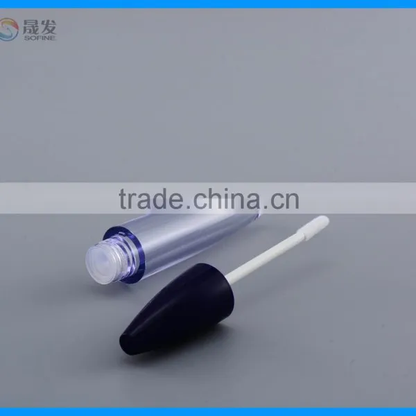 Plastic Empty Lip Gloss Tube With Applicator Brush Cap photo-3