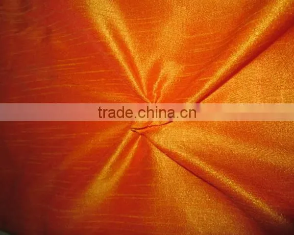 SILK ORANGE SILK FABRIC MATERIAL TEXTILE photo-2