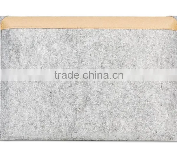 2015 BUBM Grey Pure Wool Felt Fabric Carrying 13 Inch Computer Notebook Case Bag photo-5