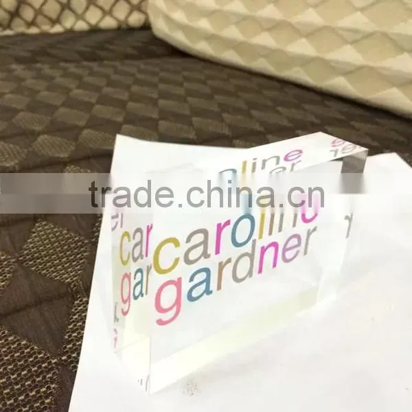 20mm Plexiglass Acrylic Letter Printing Crystal Block photo-3