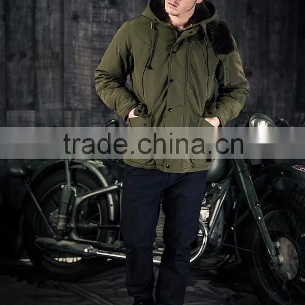 Classic Knee Length Warm Winter Overcoat With Hood Long Mens Coat photo-4