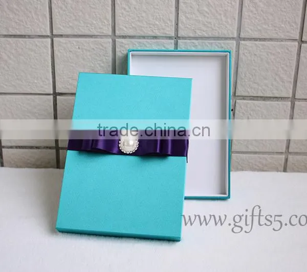 Best Wedding Invitation Card Boxes With Bowknot photo-5