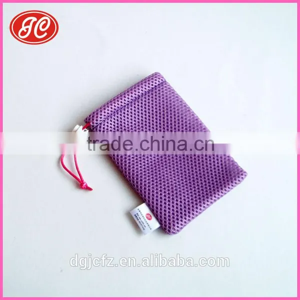 China Manufacturer Mesh Material Microfiber Cell Mobile Phone Pouch photo-2