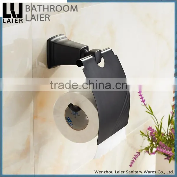 12133 Modern New Fashion American Style Black Bathroom Equipments Toilet Paper Holder photo-4