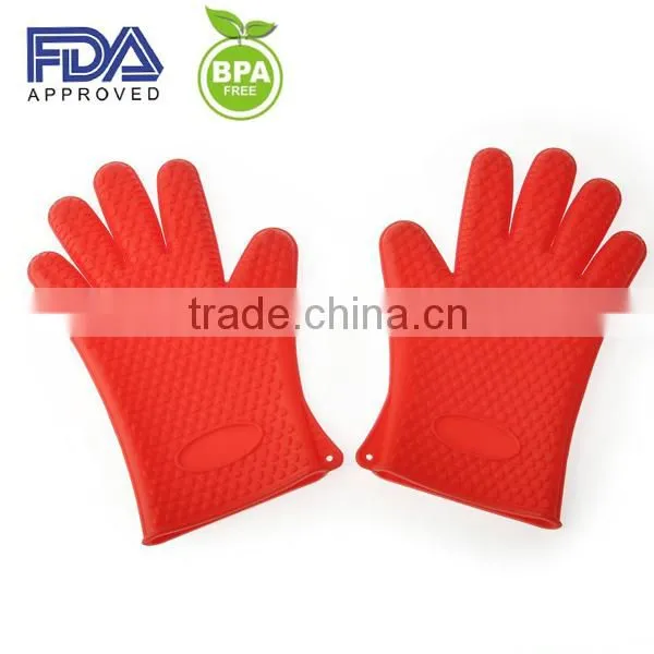 Silicone Finger Tips Gloves/silicone Glove With Five Fingers