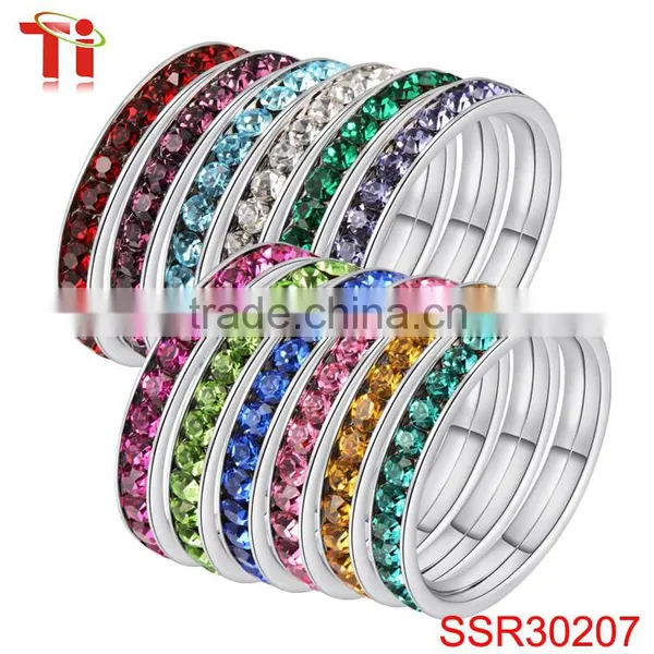 Wedding Ring Philippines, Ring Set, Wedding Ring Sets for June Birthstones Rings With Stainless Steel photo-3
