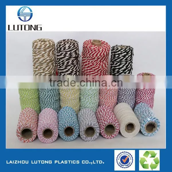 100% Cotton Dyed Colour Packing Gift Twine for Christmas Day photo-2