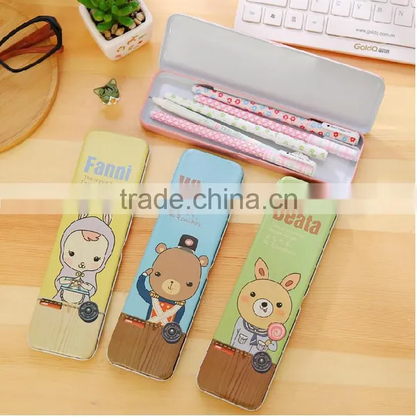 Factory Wholesale Metal Pencil Case Rectangular Cartoon Metal Tin Case photo-5