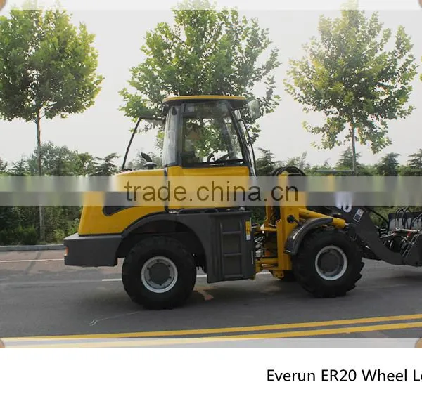 Qingdao Everun Mini Wheel Loader(2.0Ton),Construction Machinery,Articulated Loader With V Snow Blade photo-2