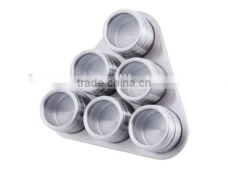 High Quality Useful Spice Stainless Steel Magnetic Cruet Condiments Spice Rack photo-6