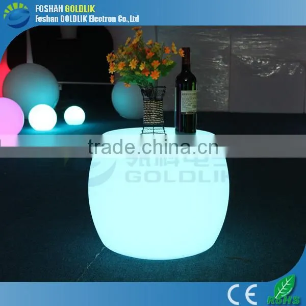 OEM Design PE Plastic Outdoor Garden Furniture Lighting RGB LED Coffee Table photo-3