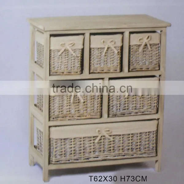 Best-selling Wholesale Price Old Style Retro Wicker Storage Cabinet photo-3