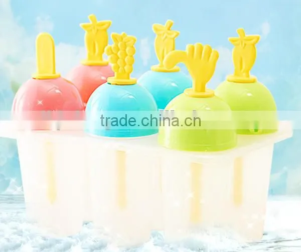 FRUIT Shape Kitchen FrozenIce Pudding Pops DIY Mold 6 Compartments photo-4