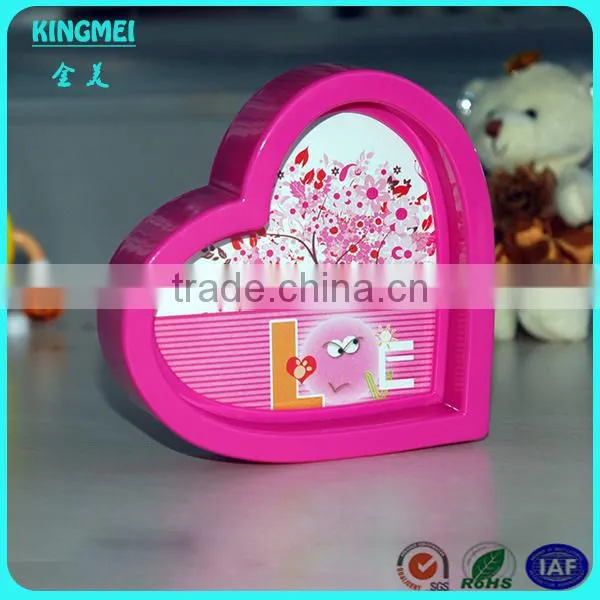 2015 Custom Wholesale Romantic Acrylic Heart Shaped Magnetic Photo Frame photo-6