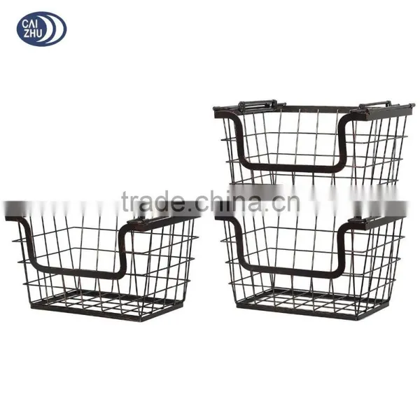 Best Selling Widely Use Fruit Vegetable Metal Hanging Basket Bracket photo-4
