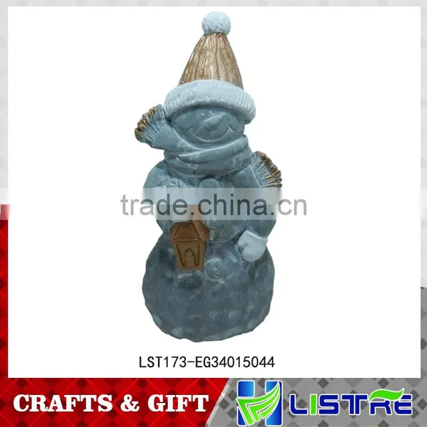 Cement Snowman Figurine Wholesale for X'mas Decoration