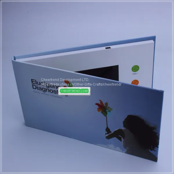 Best Quality Hardcover A5 Brochure 4.3 Inch TFT Lcd Video Greeting Card, Lcd Video Cards, Video Brochure photo-2