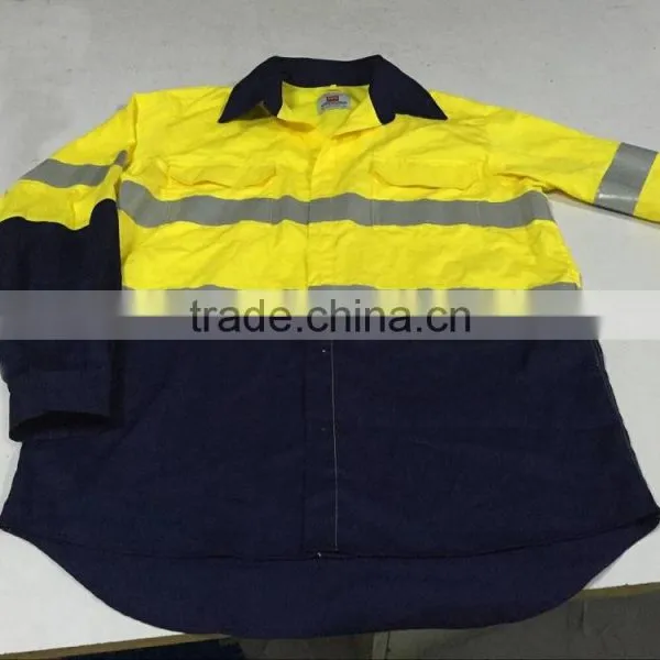 Manufacturer Custom Short Sleeves 100% Cotton Safety Work Shirts Hi Vis Shirts photo-4