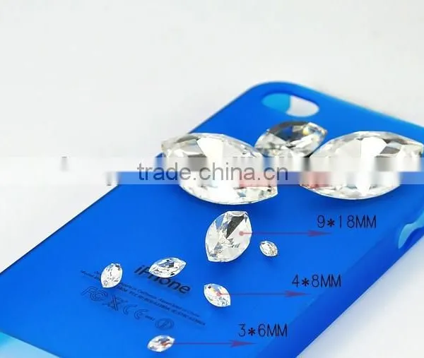Horse Eye Marquise4200 Crystal Glass Beads With Claw Settings photo-2