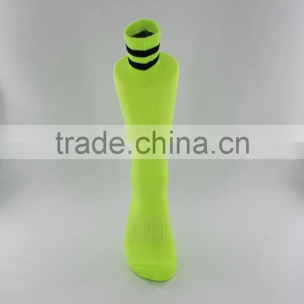 Green Strip Knee High Soccer Socks Men photo-5