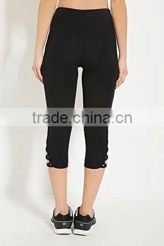 2017 Hot Sale Women Clothing Custom Fashion Blank Cropped Skinny Leggings photo-2