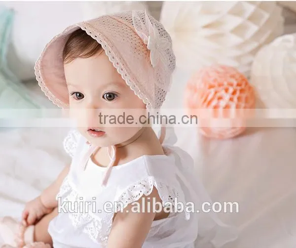 New Baby Lace Bonnet Hat Lacy Baby Girl Bonnet Hat Newborn Lace Ruffled Baby Bonnet photo-3