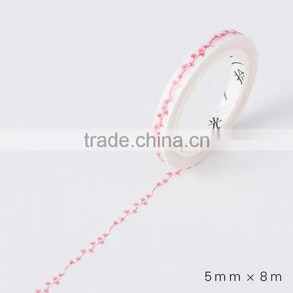 5mm*8m Japan Washi Tape Customizable Thin Type Adhesive Paper Tape Planner Accessories photo-4