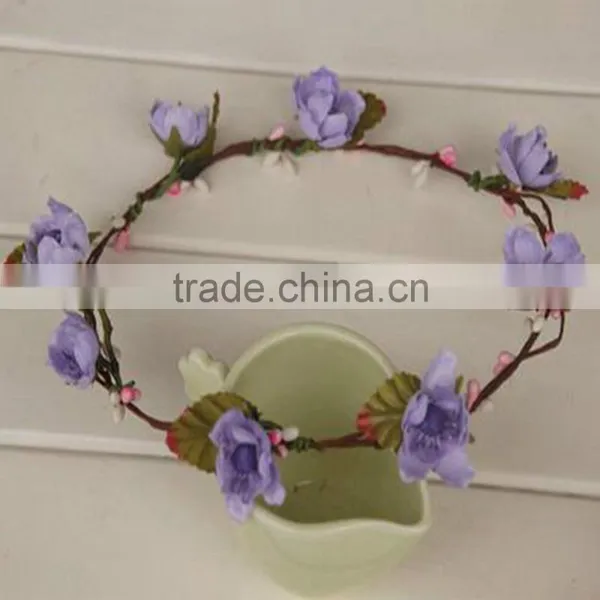 Hunter Multi Flower Bridal Headpiece Floral Halo Floral Head Wreath photo-6