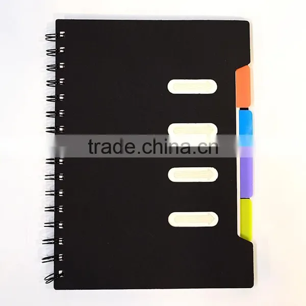 Transparent PVC Cover Spiral Binding Notebook Cheap Student Exercise Notebook Custom Diary Notebook With Index Tab photo-6