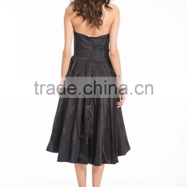 New Design Vintage Rockabilly Dress 1950's Retro Vintage Dress Halterneck 1950's Vintage Rockabilly Dress photo-3