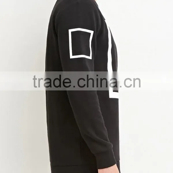 Wensfashion Fleece Square Graphic Sweatshirt Blank Crewneck Sweatshirt For Men photo-3