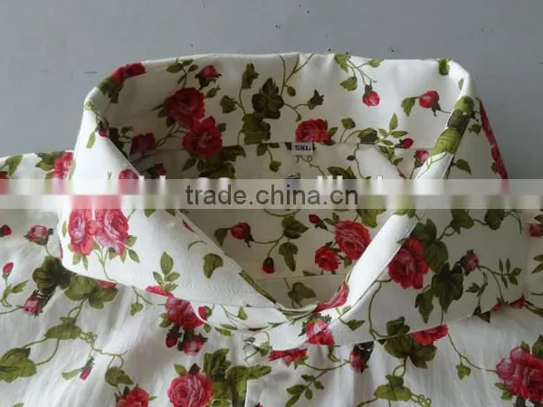Digital Printing Floral Style Extreme Cutaway Collar Shirts for Men 2017 photo-2